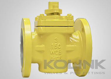วาล์วปลั๊ก PTFE หุ้ม ปราศจากสารหล่อลื่น เหล็กหล่อ API 599