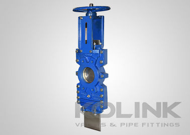 O-port Knife Gate Valve ผ่านท่อ 2-Pc Knife Valve กระป๋องปิดแน่น