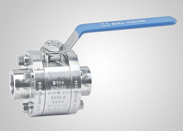 3-pc ความดันสูง วาล์วลูกกลองเหล็ก forgetted 3000 PSI โซค็อต welded