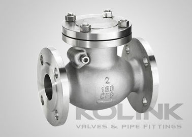 วาล์วตรวจสอบสวิงสแตนเลส CF8 CF8M CF3 CF3M Flanged API EN DIN JIS