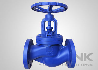 วาล์วกลอบเหล็กเหล็กเหล็ก DIN Flanged GG25 EN-GJL-250 วาล์วหยุด