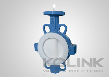 2pc PTFE วาล์วกระพริกที่นั่ง คอนเซนทริก, วาเฟอร์ Lugged Flanged หนาเหล็ก