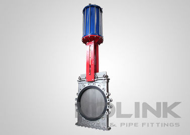 ผ่านท่อ Slurry Knife Gate Valves ด้วยฝาปิดด้านล่างและ Port Flush