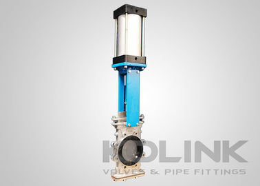 ผ่านท่อ Slurry Knife Gate Valves ด้วยฝาปิดด้านล่างและ Port Flush
