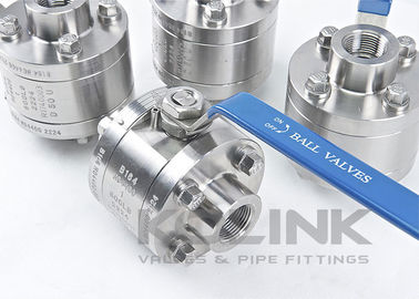 3-pc ความดันสูง วาล์วลูกกลองเหล็ก forgetted 3000 PSI โซค็อต welded
