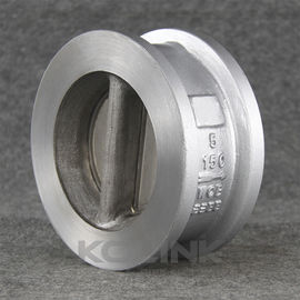 วาล์วกันกลับแบบเวเฟอร์สองแผ่นเหล็กหล่อ 2-48 นิ้ว DN50-DN1200