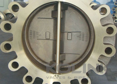 สีทองแดง Double Door Wafer Check Valve Lugged C95800 AB300 Flanged อายุการใช้งานยาว