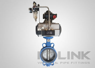 Pneumatic ปรับปรุงการทํางาน Concentric วาล์ว Butterfly ปิดและการทํางาน throttling