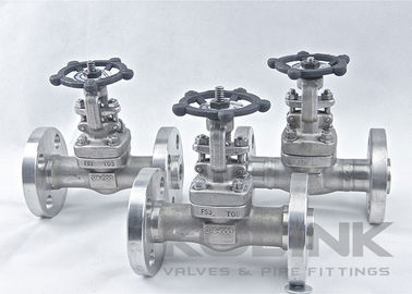 วาล์วประตูเหล็กโกง แบบรวม Flanged เหล็กไร้ขัด F304 F316 CL150-2500
