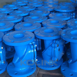 ยาง Flapper Swing Check Valve Ductal เหล็ก GGG50 วาล์วไม่กลับ