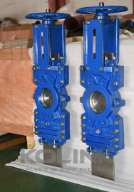O-port Knife Gate Valve ผ่านท่อ 2-Pc Knife Valve กระป๋องปิดแน่น