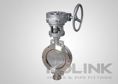 U-section Concentric Butterfly Valve Flanged ขนาดใหญ่ ยางผิว