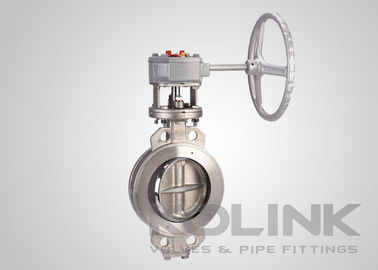 U-section Concentric Butterfly Valve Flanged ขนาดใหญ่ ยางผิว